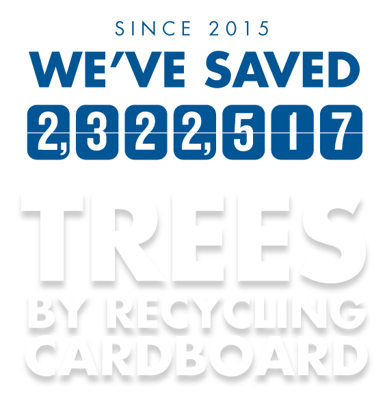 since 2015 we&#39;ve save 2,322,517 trees by recycling cardboard