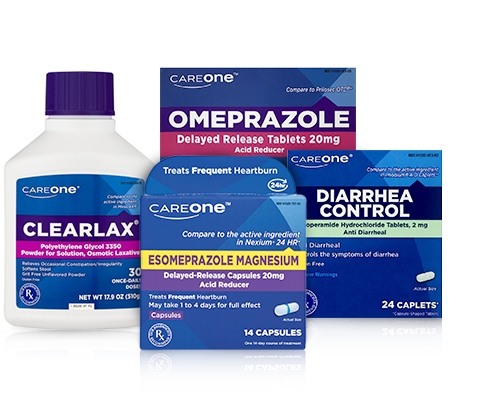 Assortment of CareOne brand Antacid products
