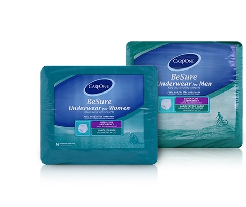 Assortment of CareOne brand Incontinence Products