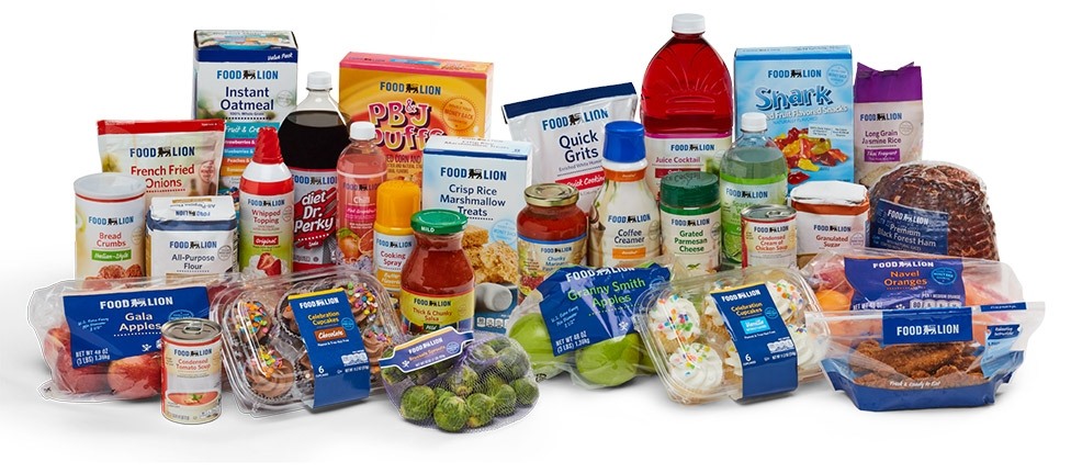 Assortment of Food Lion Brand products