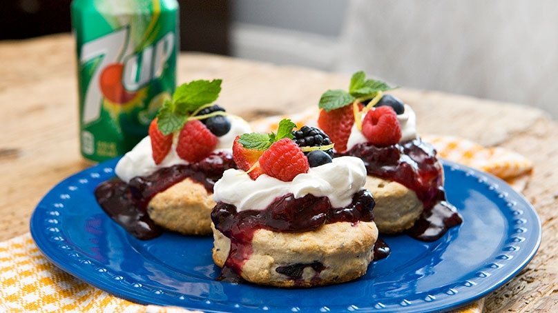 7Up Mixed Berries and Cream Biscuits