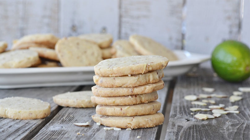 Buttery Honey Lime Almond Cookies