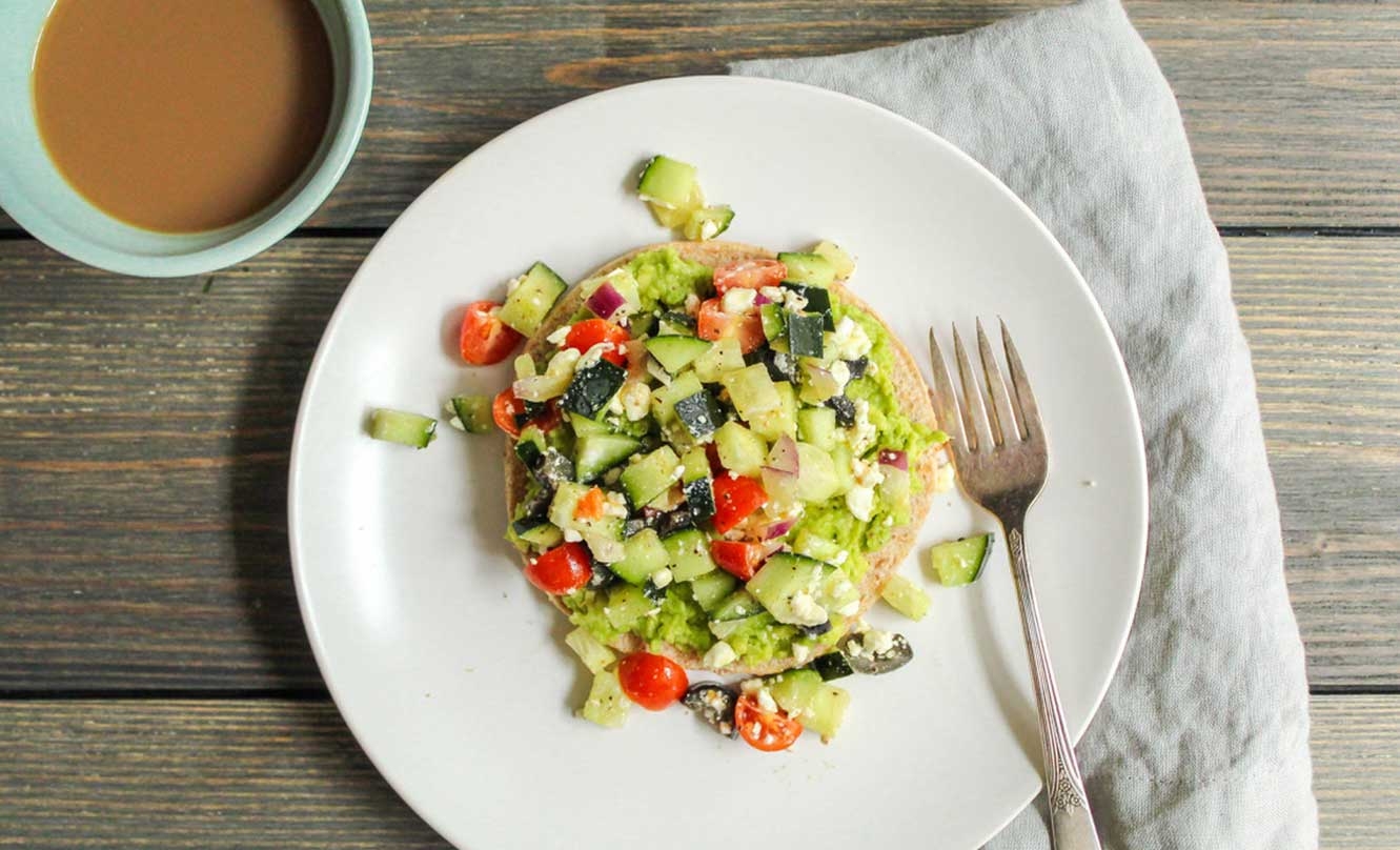 Easy Greek Avocado Toast