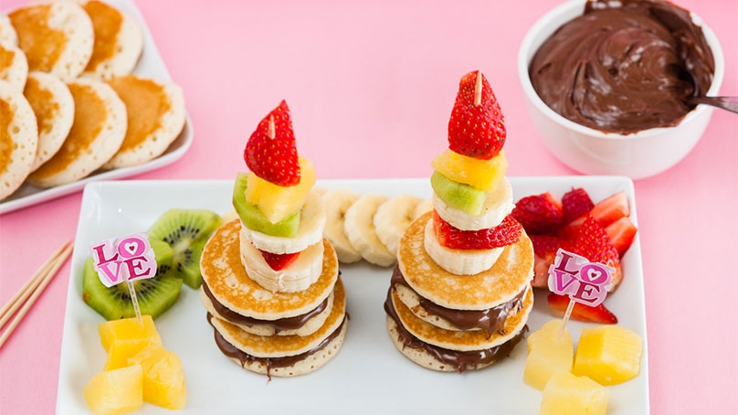 Easy Mini Nutella Pancake Kabobs