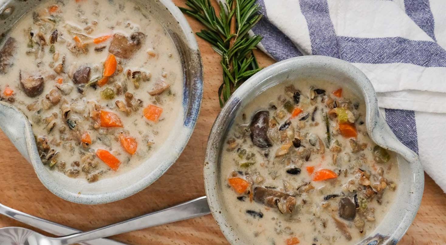 Warm Slow Cooker Wild Rice Soup