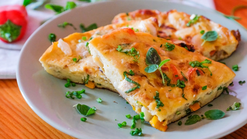 Baked Pepper & Herb Breakfast Frittata