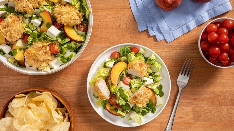 Baked Popcorn Chicken Salad