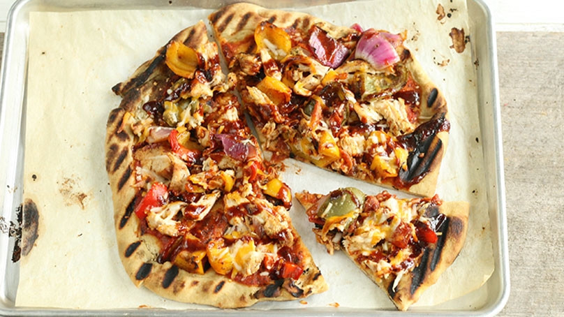 Grilled BBQ Chicken Pizza