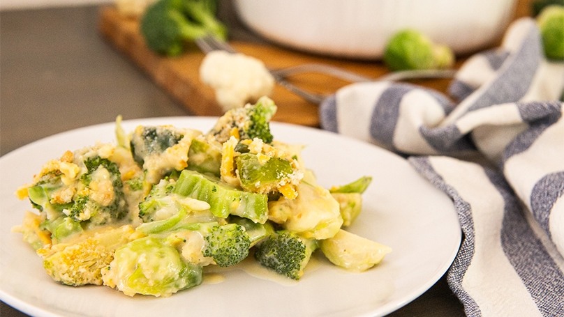 Holiday Recipe for Broccoli, Cauliflower & Brussels Au Gratin | Recipes | Food Lion