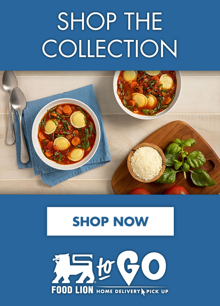 Start Shopping - Cheese Ravioli and Vegetable Soup