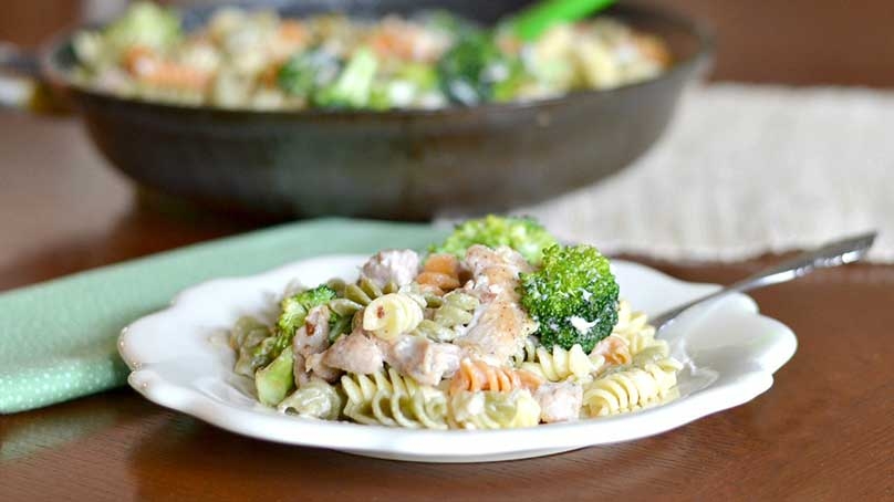 Chicken, Broccoli and Pasta Skillet Casserole