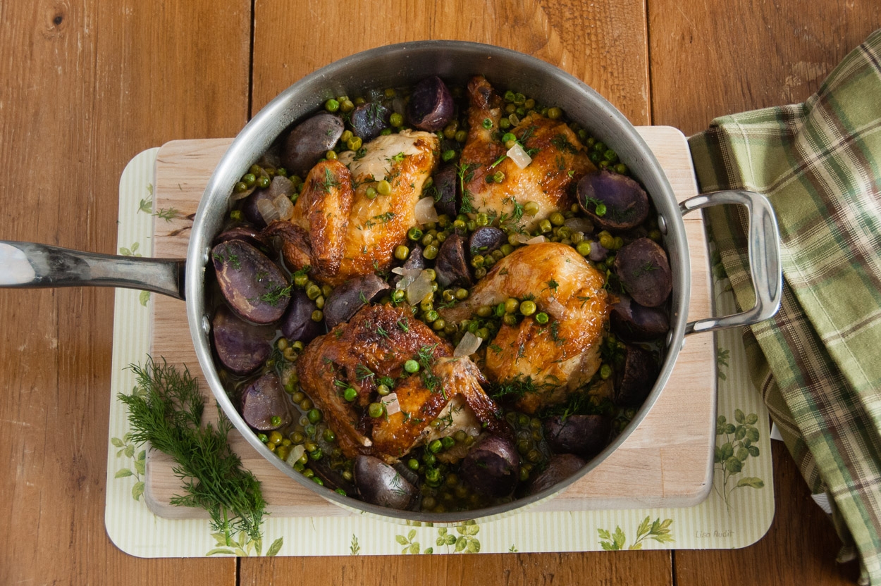 Chicken, Peas, and Sparkling White Wine Recipe