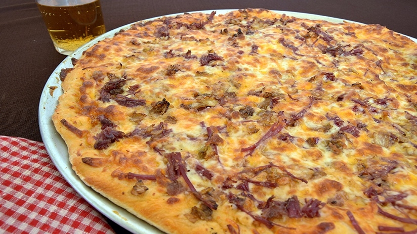 Corned Beef and Cabbage Pizza