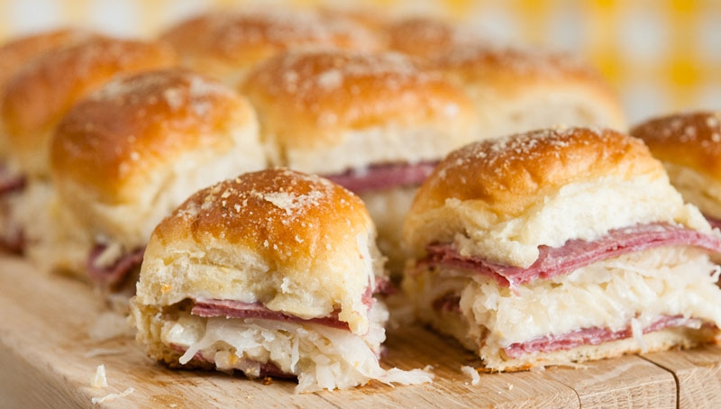 Corned Beef Sliders with Irish Cheddar