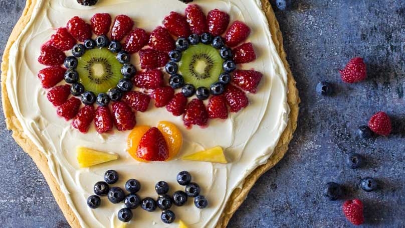 Day of the Dead Fruit Pizza