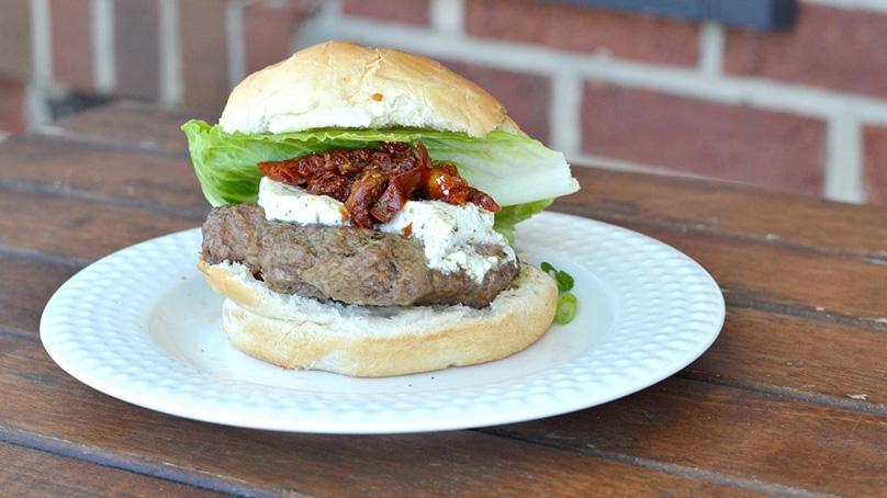 Grilled Goat Cheese Burger