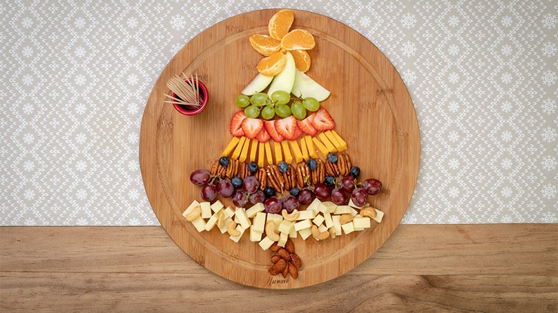 Fruit and Cheese Platter Christmas Tree