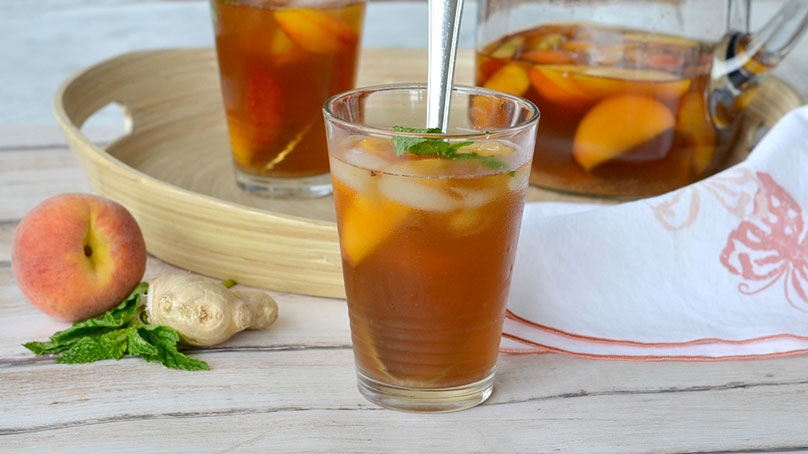 Ginger Peach Iced Tea