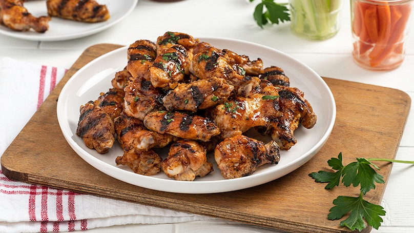 Grilled Honey BBQ Ranch Wings