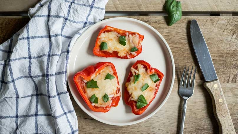 Healthy Bell Pepper Mini Pizza