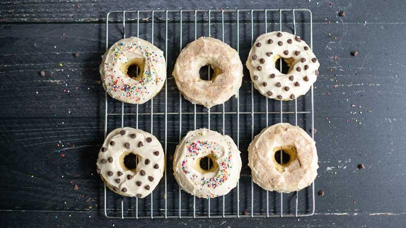 Mini Glazed Donuts with Homemade Toppings