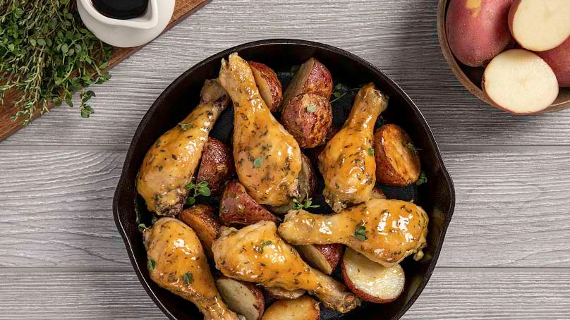 One-Pan Maple Mustard Roast Chicken