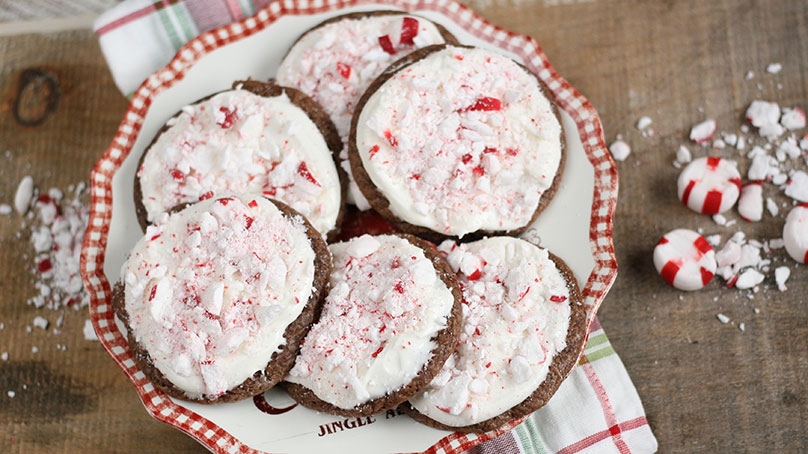 Peppermint Brownie Cookies