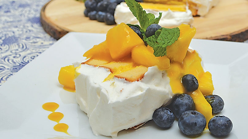 Pineapple Mango No-Bake Pound Cake