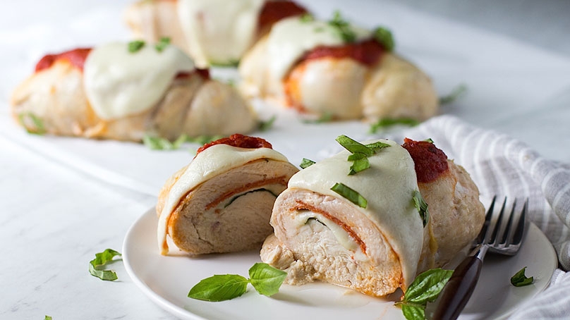 Pizza Chicken Roll-Ups