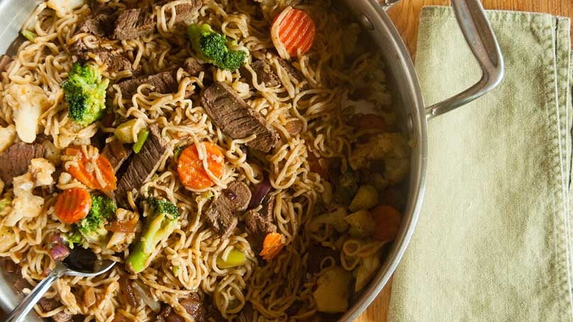 Ramen Steak Skillet