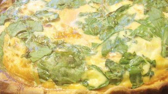 Roasted Beet and Arugula Quiche