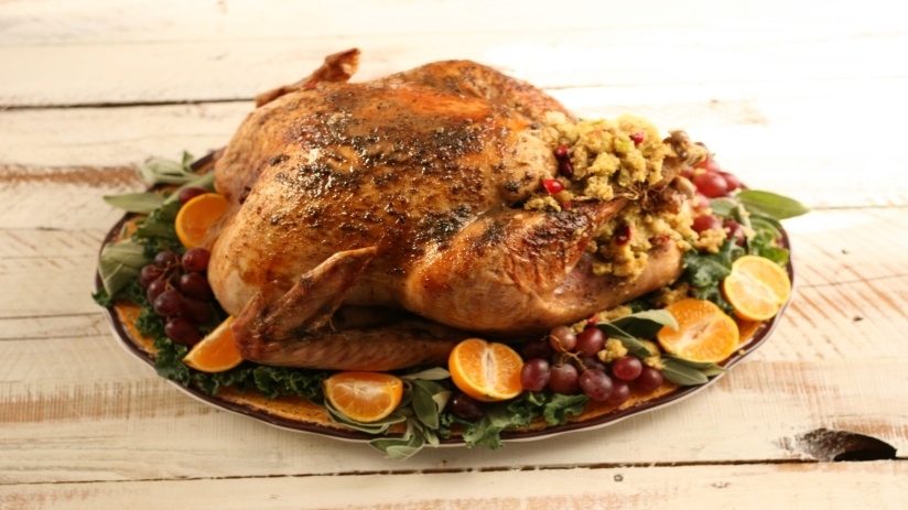 Roasted Turkey with Cranberry-Orange Stuffing