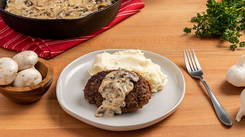 Salisbury Steak with Mushroom Cream Sauce