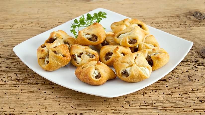 Sausage Cream Cheese Crescent Bites