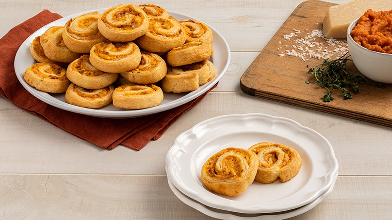 Savory Pumpkin Pinwheels