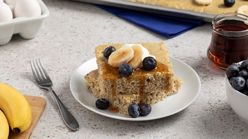 Sheet Pan Banana Oatmeal Pancakes