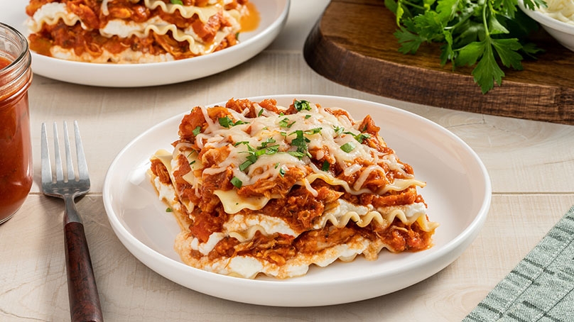 Slow Cooker Chicken Lasagna