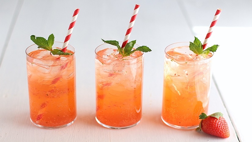 Strawberry-Mint Sparkler