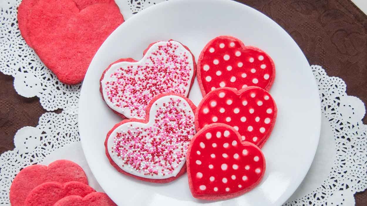 Strawberry Valentine Cookies