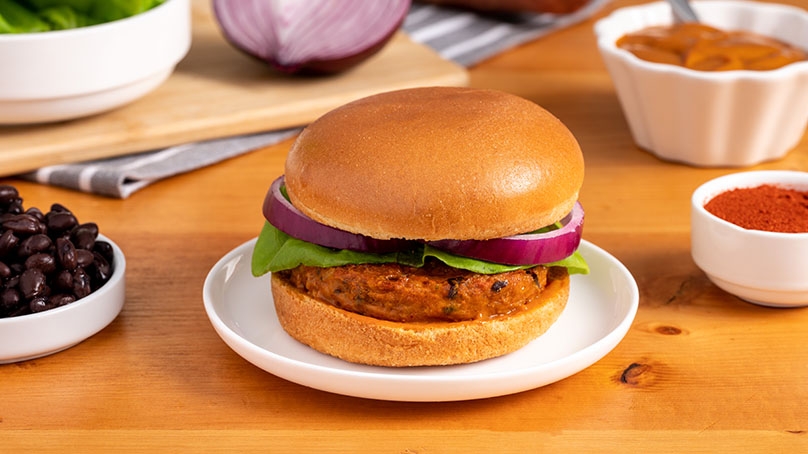 Sweet Potato and Black Bean Veggie Burger