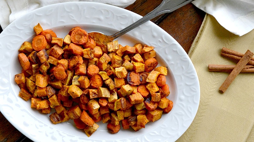 Roasted Sweet Potatoes and Carrots