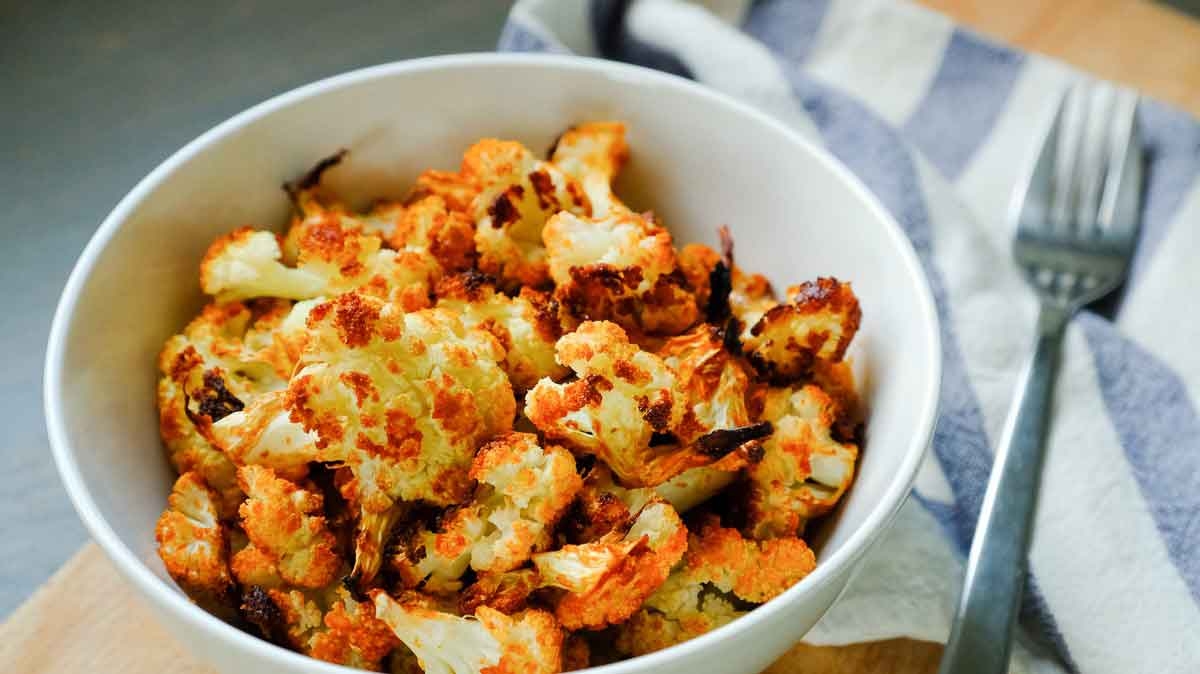 Sweet and Spicy Baked Cauliflower