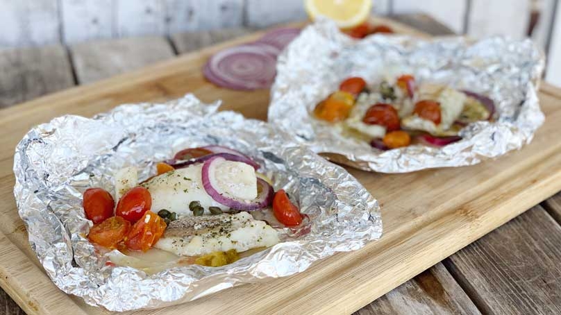 Tilapia Foil Packs with Veggies