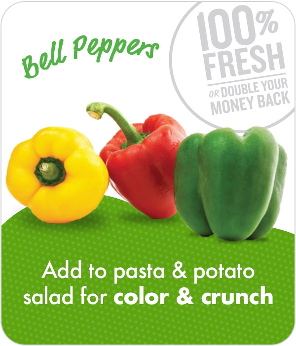 Fresh Tip: Bell Peppers - Add to pasta & potato salad for color & crunch.