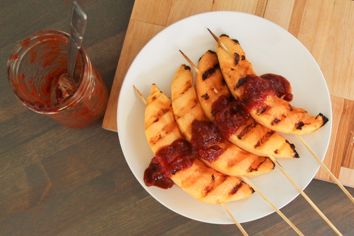 Skewered Cantaloupe