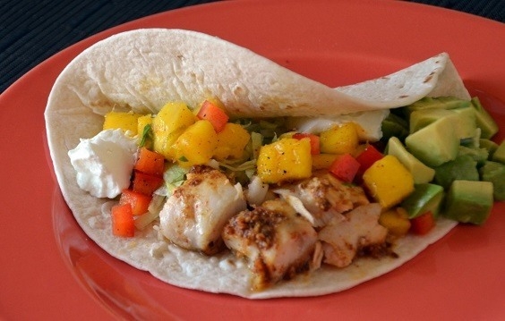 Fish Tacos with Mango Salsa