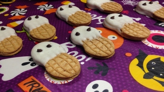 Ghostly Peanut Butter Cookies