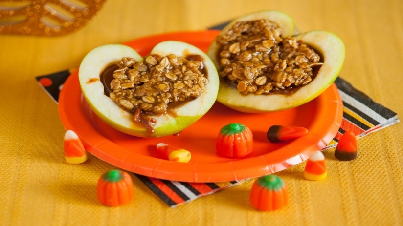 Inside-Out Caramel Apple Slices