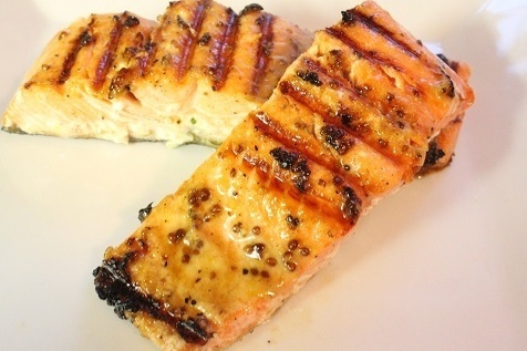 Sweet Mustard Glazed Salmon