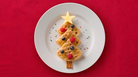 Christmas Tree Waffles